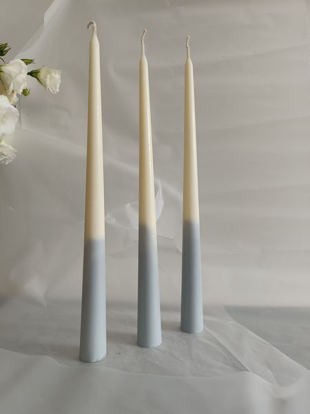 Соєва свічка довга столова 33 см набір 3 свічки Illuminare candle SD-007 фото