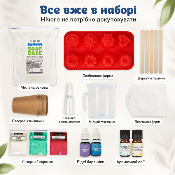 Набір для виготовлення мила своїми руками Зроби сам подарунковий SBM-006 фото