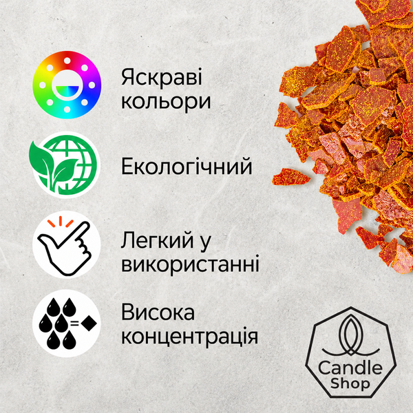 Барвник ЖОВТИЙ для виготовлення свічок у пластівцях, 57 г SB-004 фото