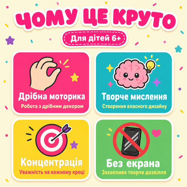 Набір для створення прикрас з кольорової UV-смоли з УФ-лампою, 6+ ES-008 фото