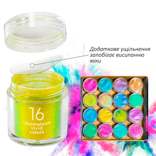 Перламутровий пігмент &laquo;хамелеон&raquo; ALEXES Chameleon Mica Powder (16 кольорів) HM-001 фото